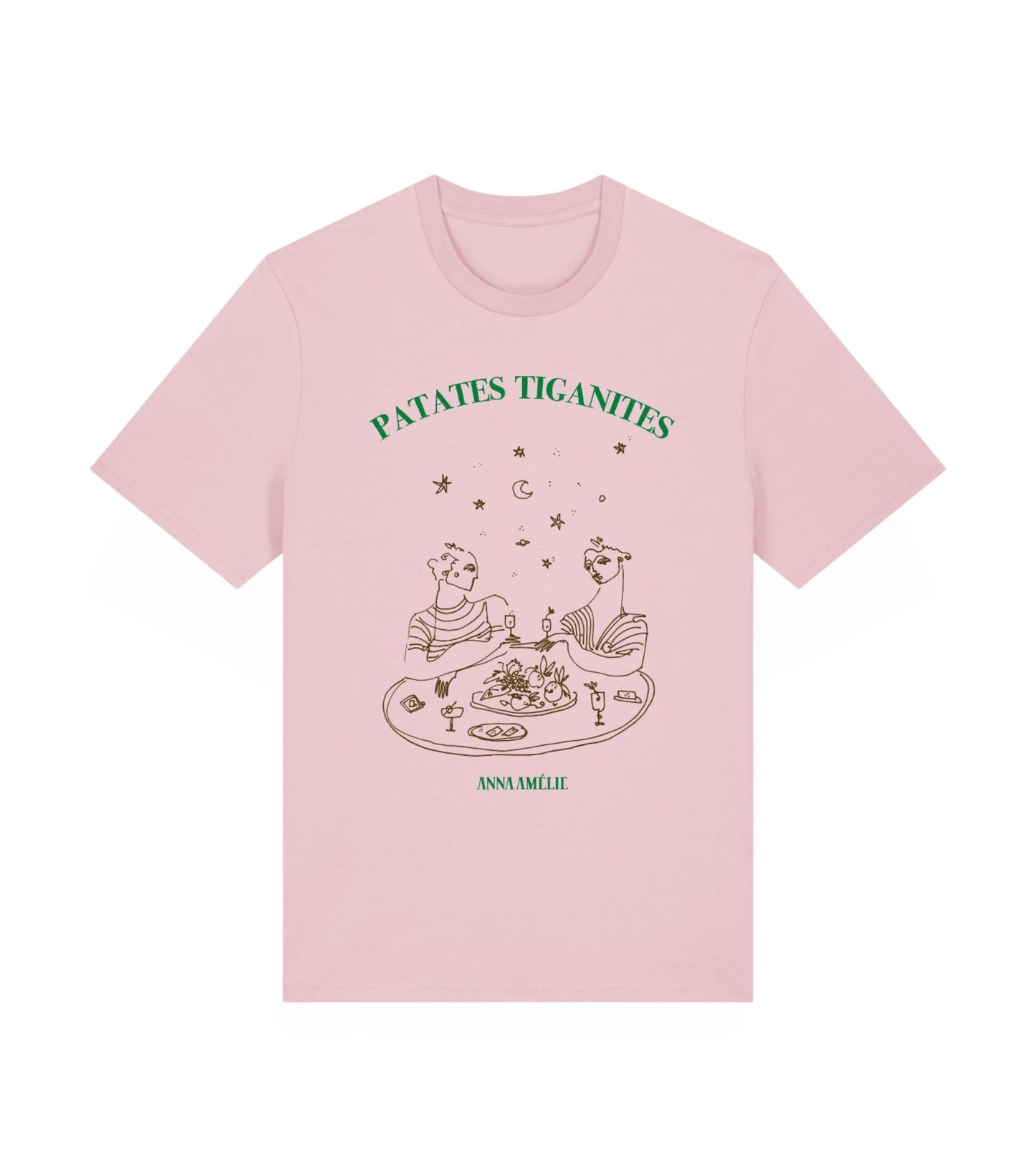 “PATATES TIGANITES” CLASSIC T-SHIRT | LIGHT PINK