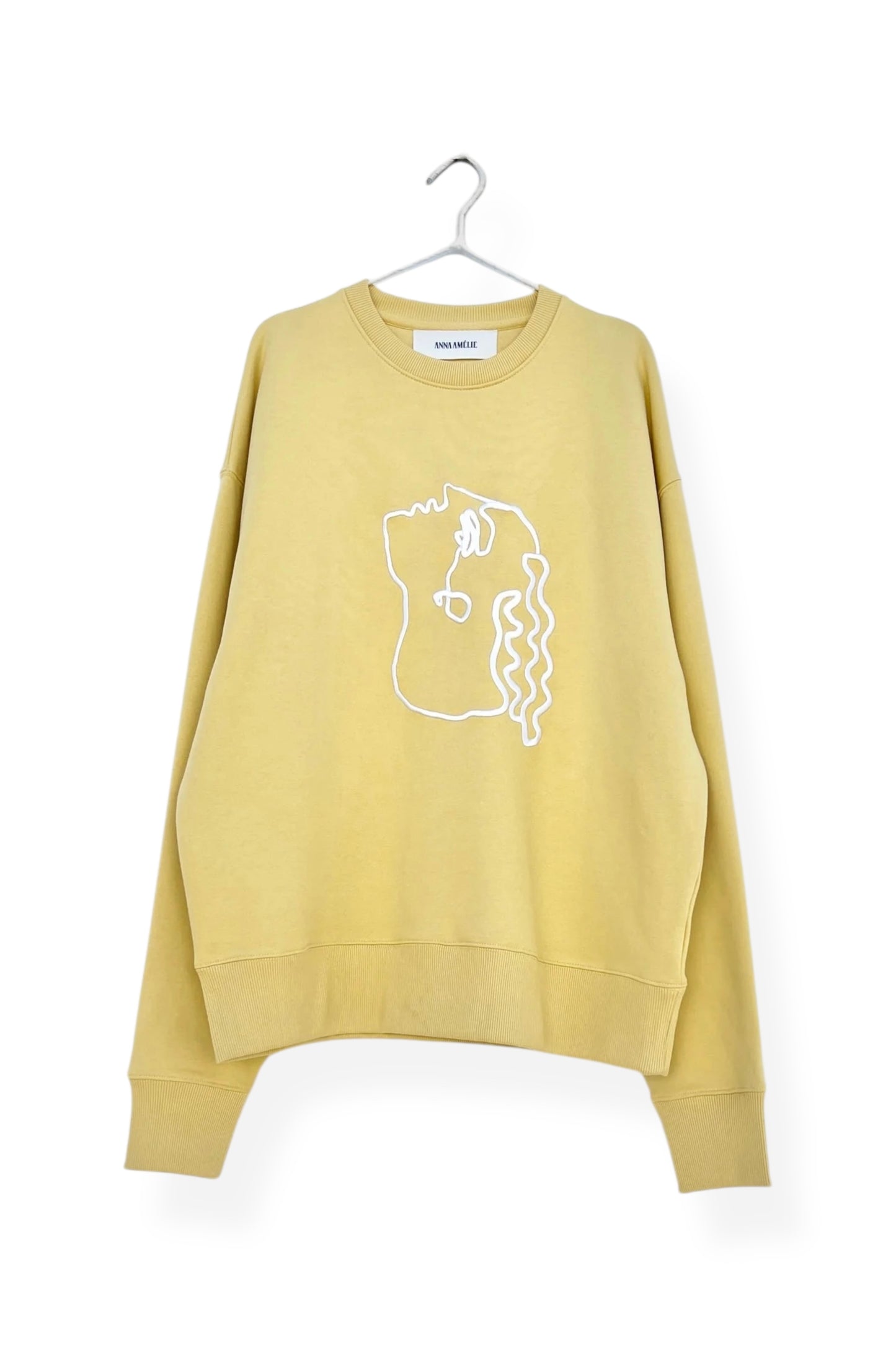 CHRYSOS SWEATER - WHITE EMBROIDERED | BUTTER YELLOW