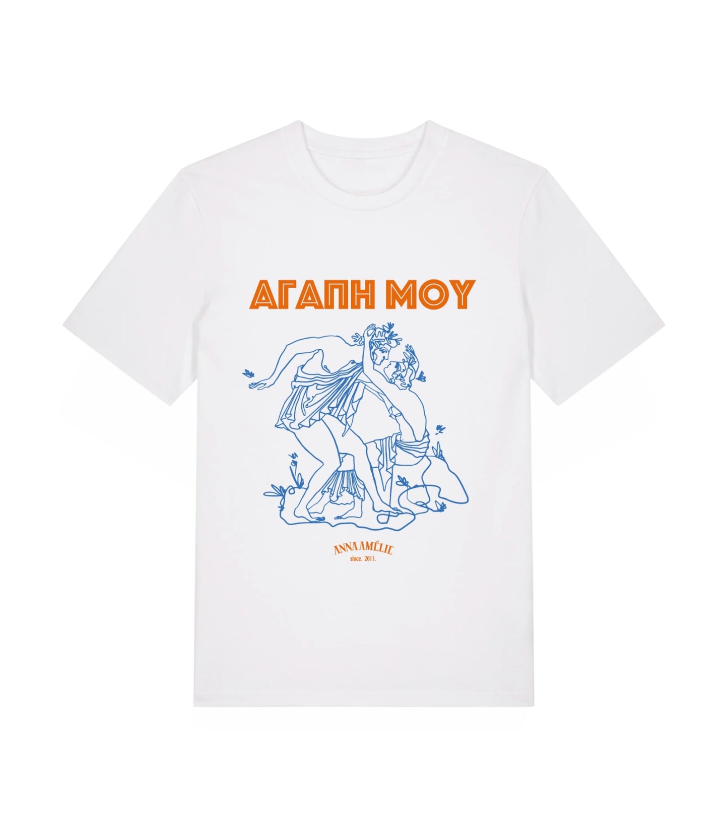 “AGAPI MOU” CLASSIC T-SHIRT | WHITE
