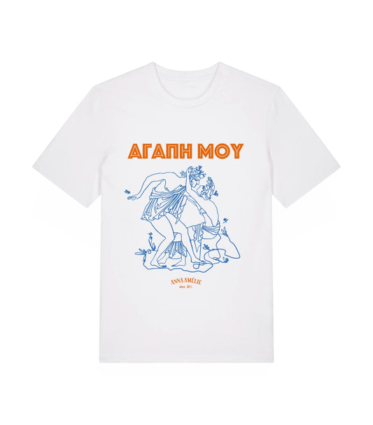 “AGAPI MOU” CLASSIC T-SHIRT | WHITE