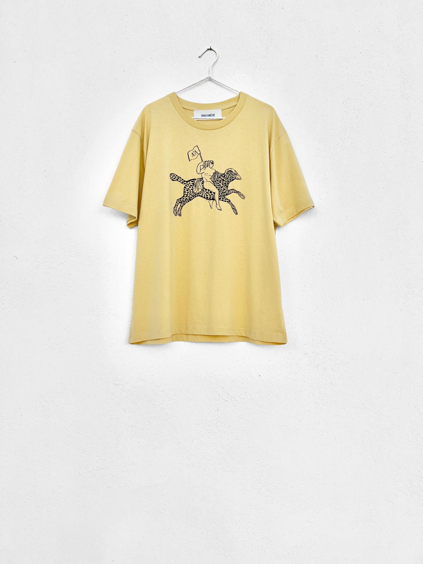 SYROS T-SHIRT - MYTHOLOGY PRINT | BUTTER YELLOW