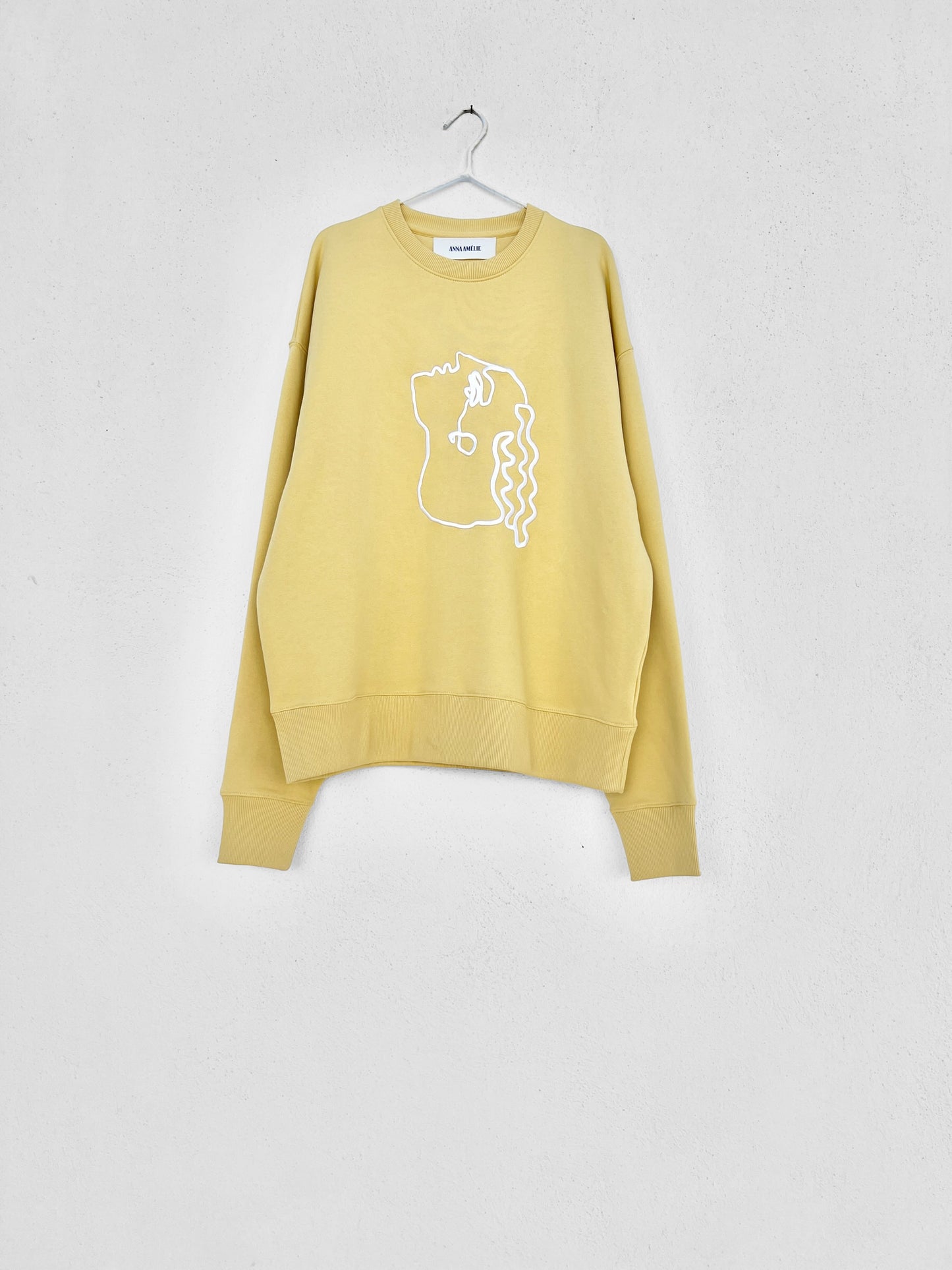 CHRYSOS SWEATER - WHITE EMBROIDERED | BUTTER YELLOW