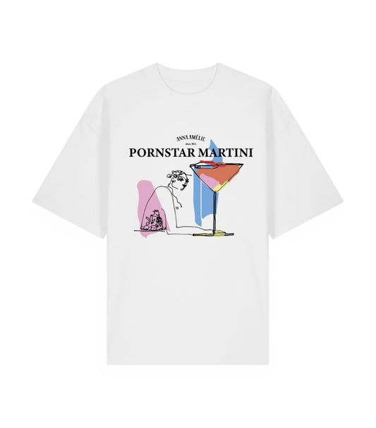 “PORNSTAR MARTINI” OVERSIZED T-SHIRT | WHITE