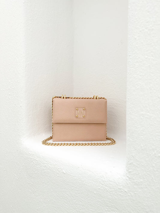 APRIL BAG  |  NUDE EMBOSSED LEATHER