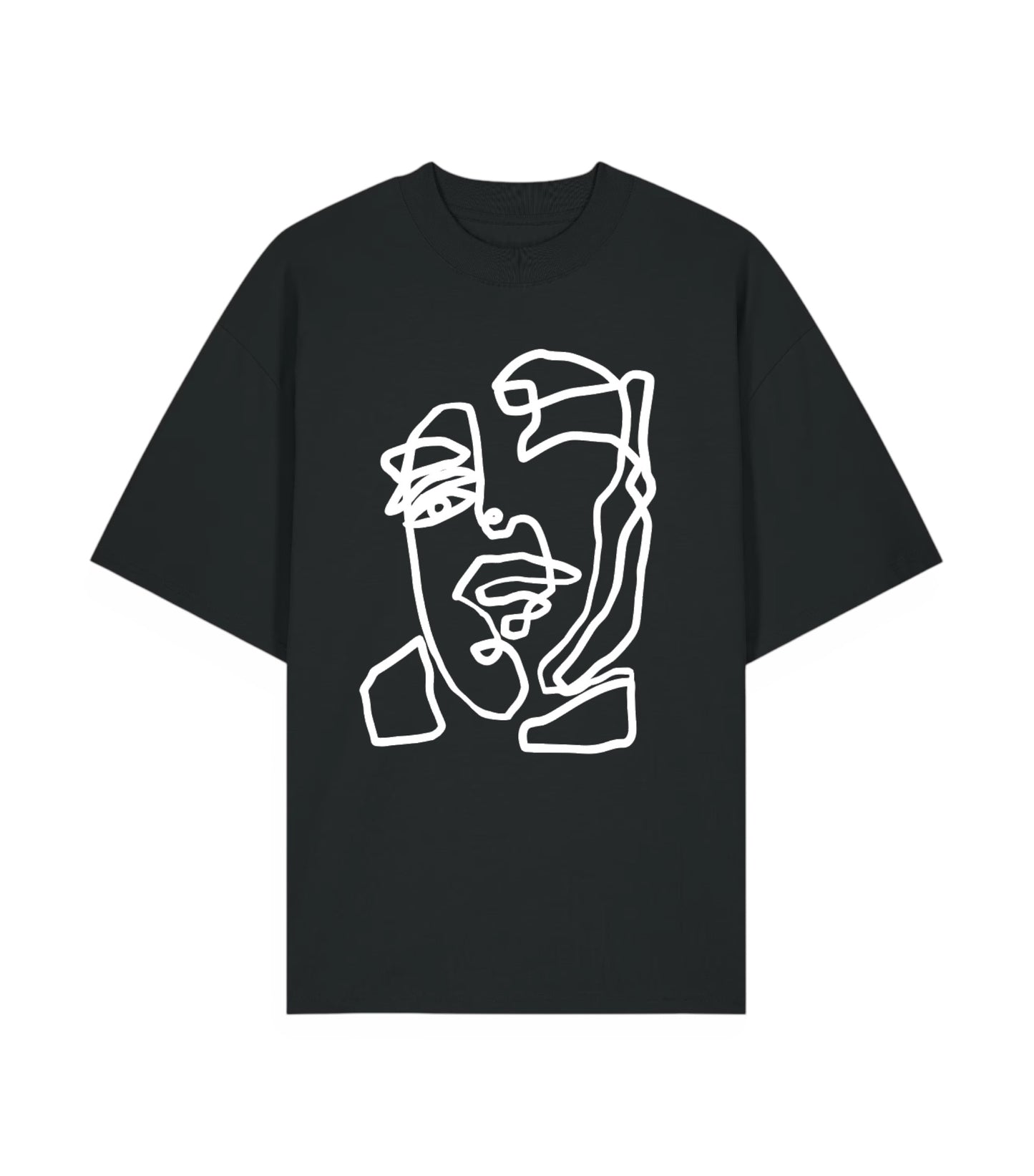 “LINES” OVERSIZED T-SHIRT | BLACK