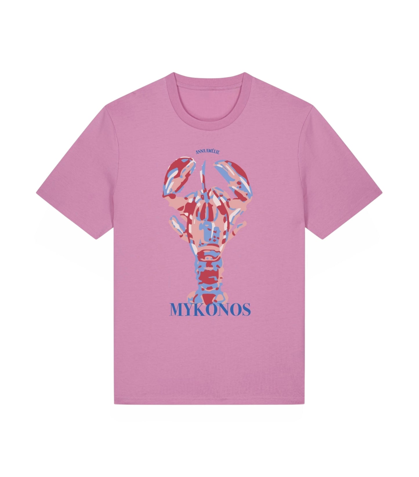 “MYKONOS LOBSTER” CLASSIC T-SHIRT | VIBRANT PINK
