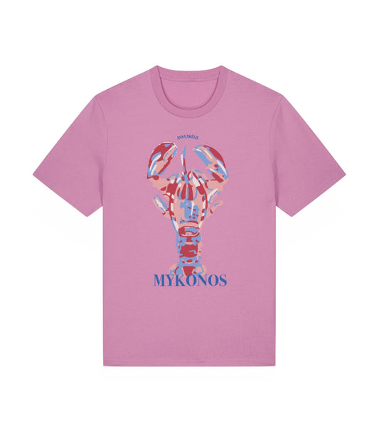 “MYKONOS LOBSTER” CLASSIC T-SHIRT | VIBRANT PINK