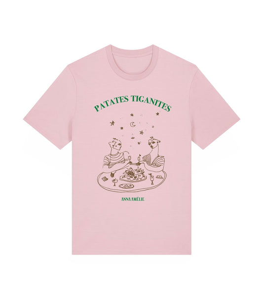 “PATATES TIGANITES” CLASSIC T-SHIRT | LIGHT PINK