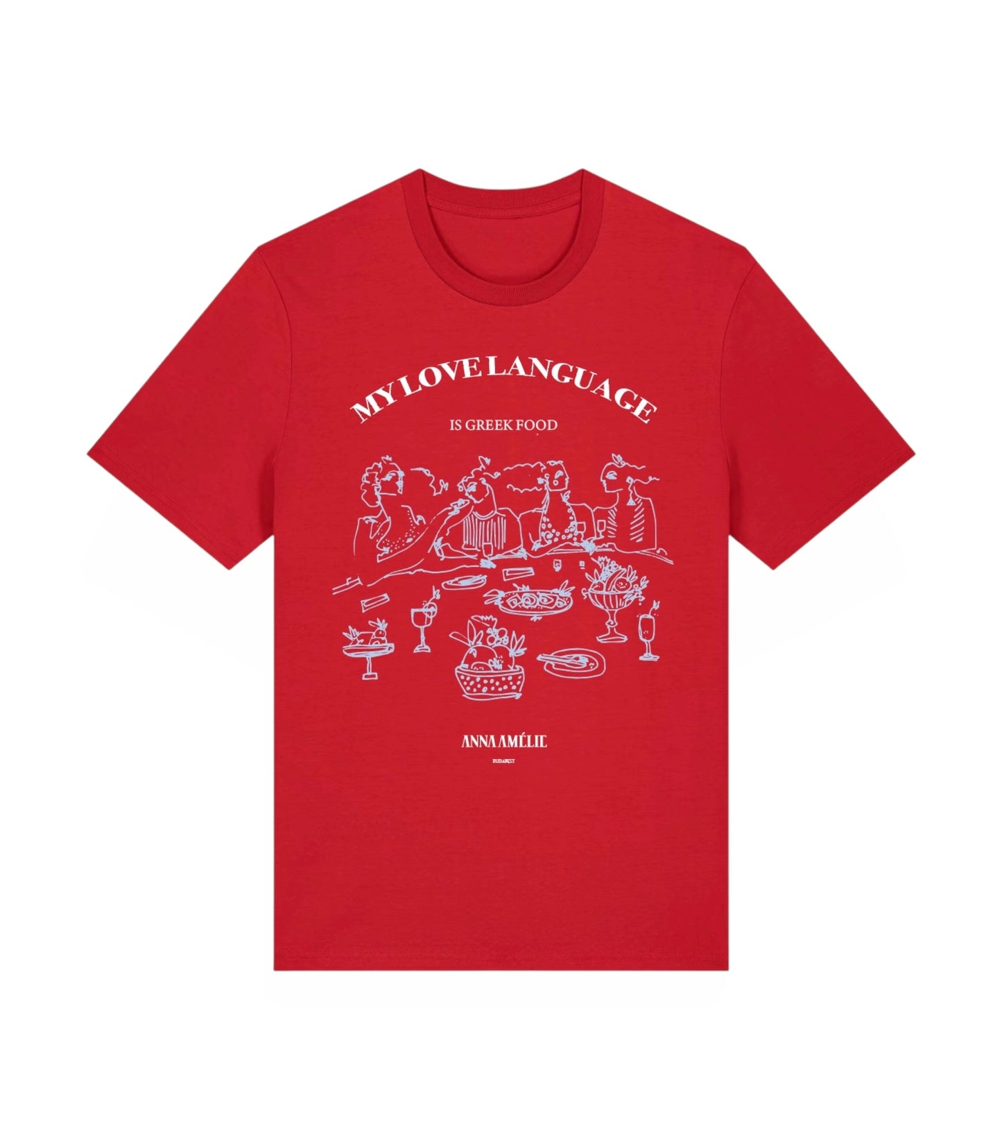 “MY LOVE LANGUAGE” CLASSIC T-SHIRT | TRUE RED