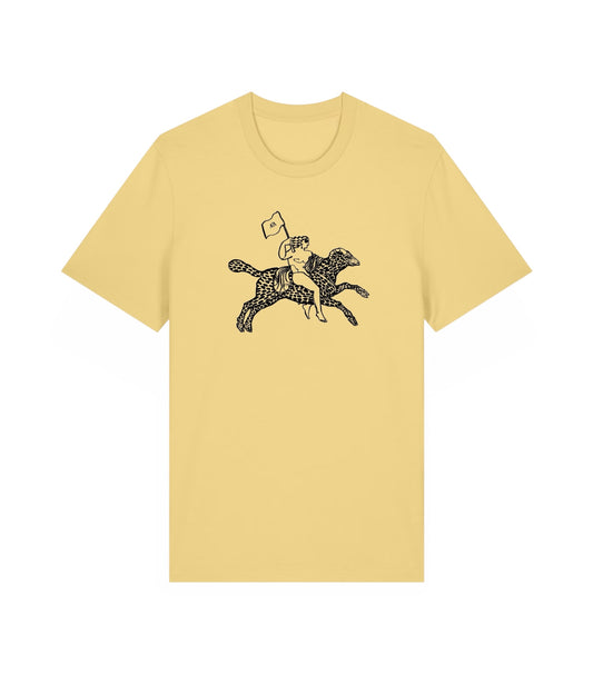 SYROS T-SHIRT - MYTHOLOGY PRINT | BUTTER YELLOW