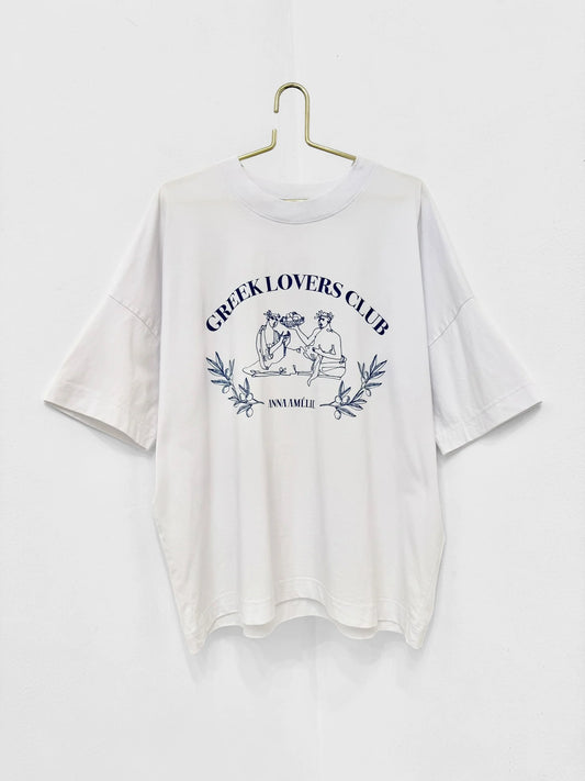 “GREEK LOVERS CLUB” T-SHIRT | WHITE