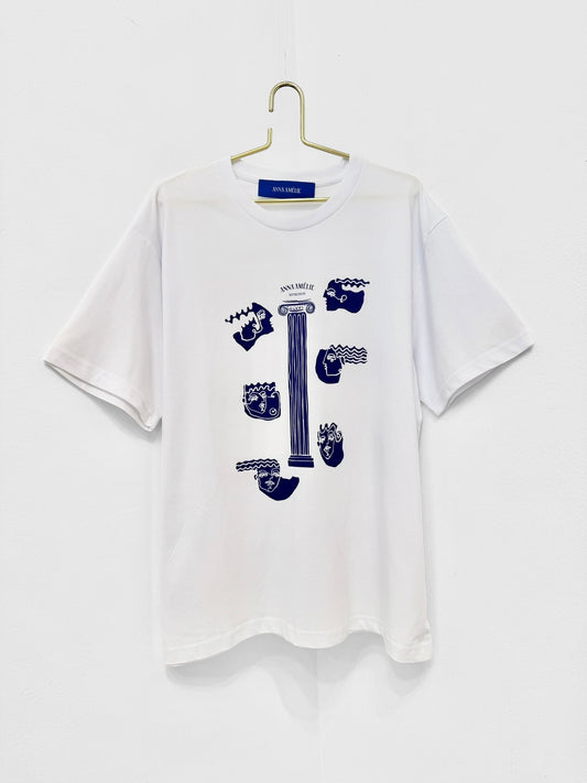 “COLUMN HEADS”  T-SHIRT | WHITE