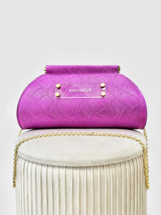 ANGIE BAG - UNIQUE SPECIAL EDITION | FUCHSIA METALLIC SNAKE