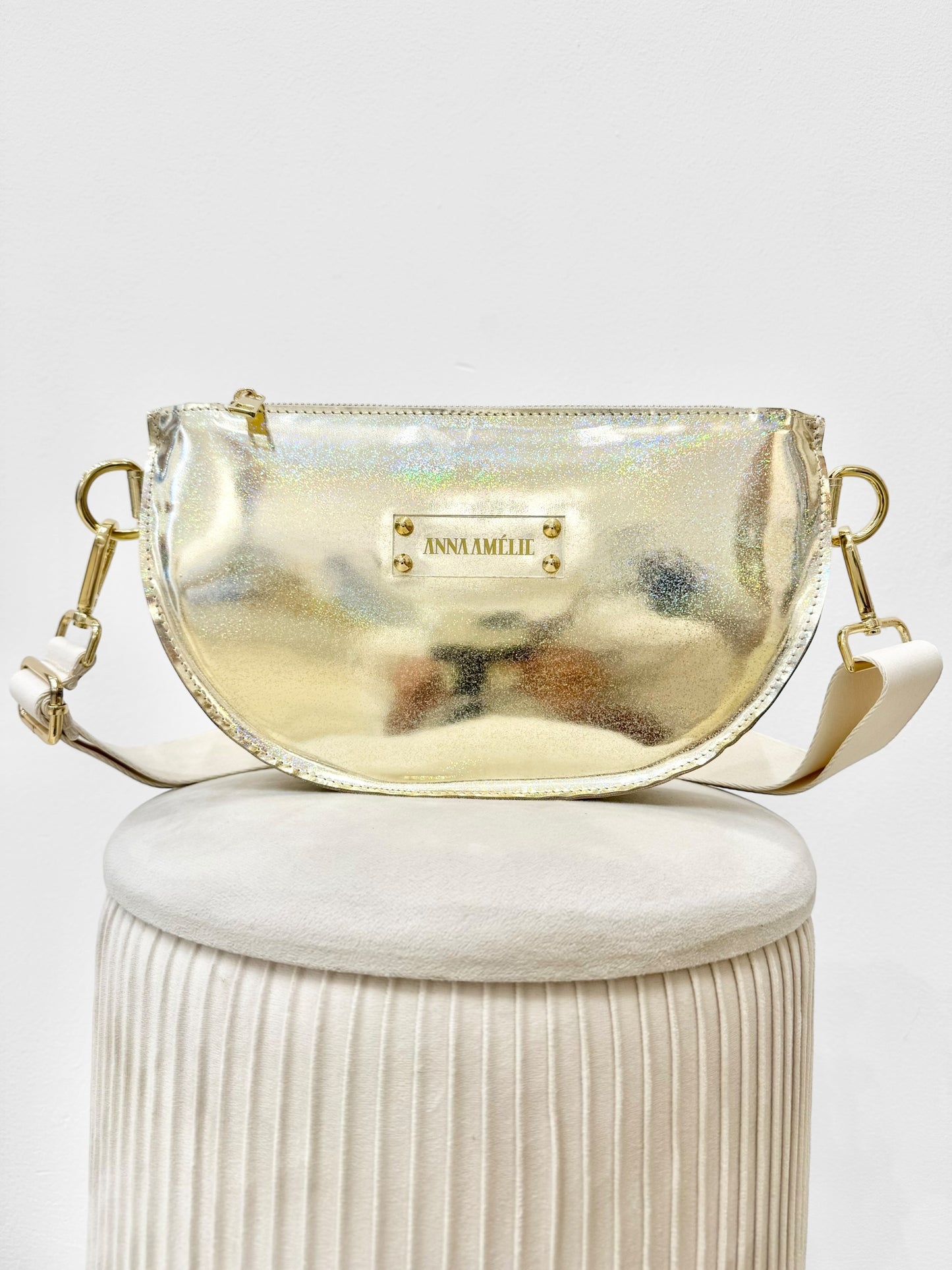 SOPHIE “L” BELTBAG  - HOLOGRAPHIC GOLD LEATHER