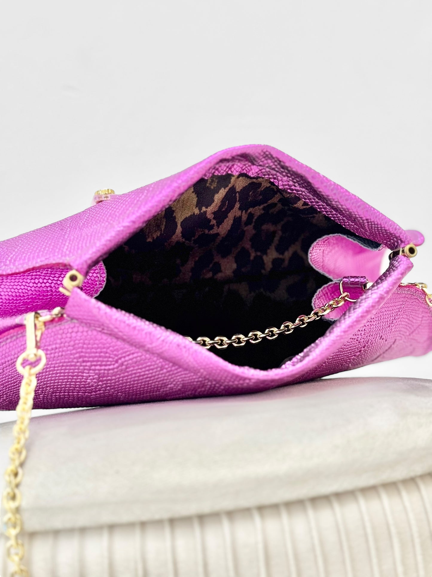 ANGIE BAG - UNIQUE SPECIAL EDITION | FUCHSIA METALLIC SNAKE