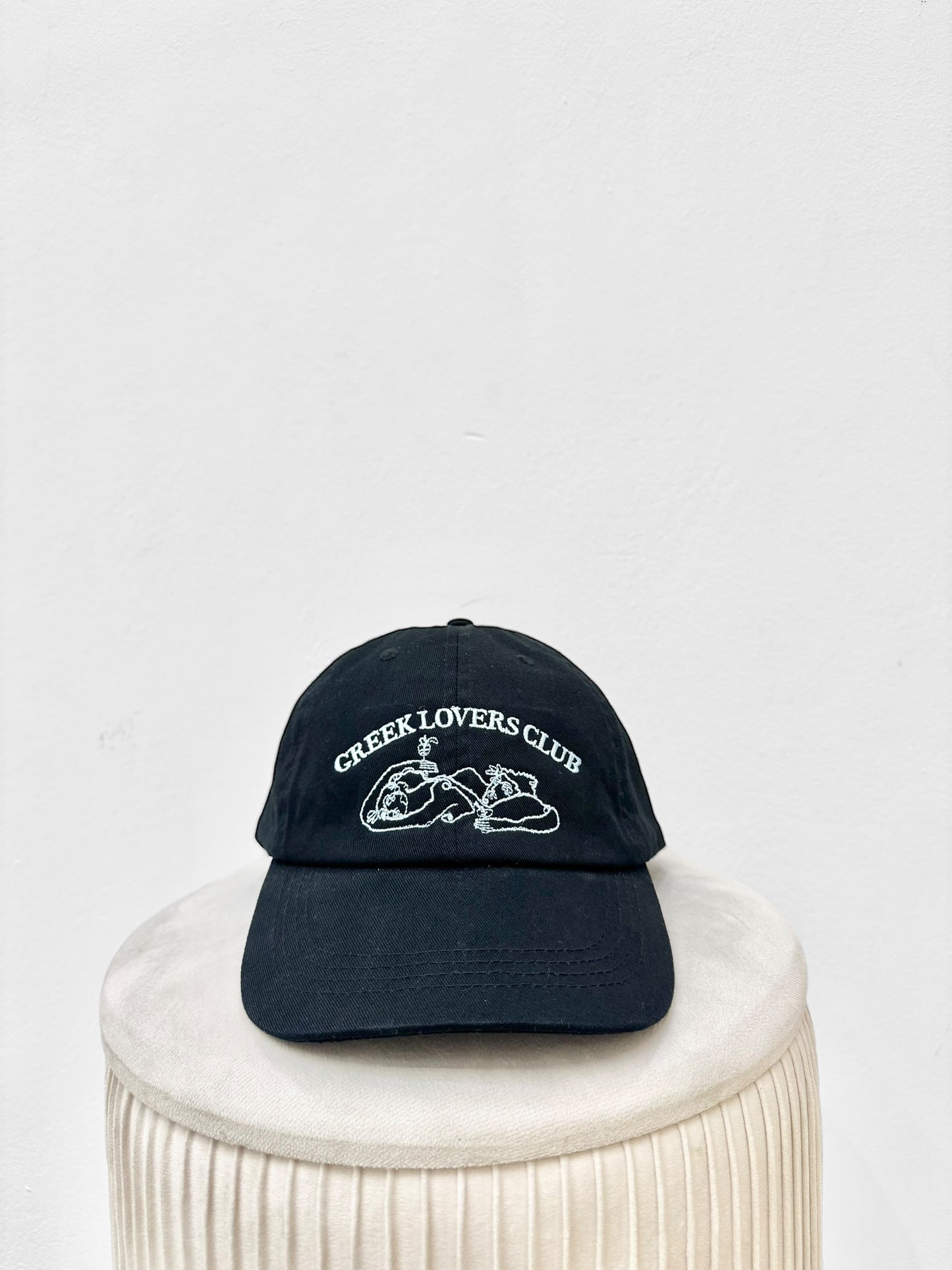 VRYSI BASEBALL CAP - “GREEK LOVERS CLUB” | BLACK