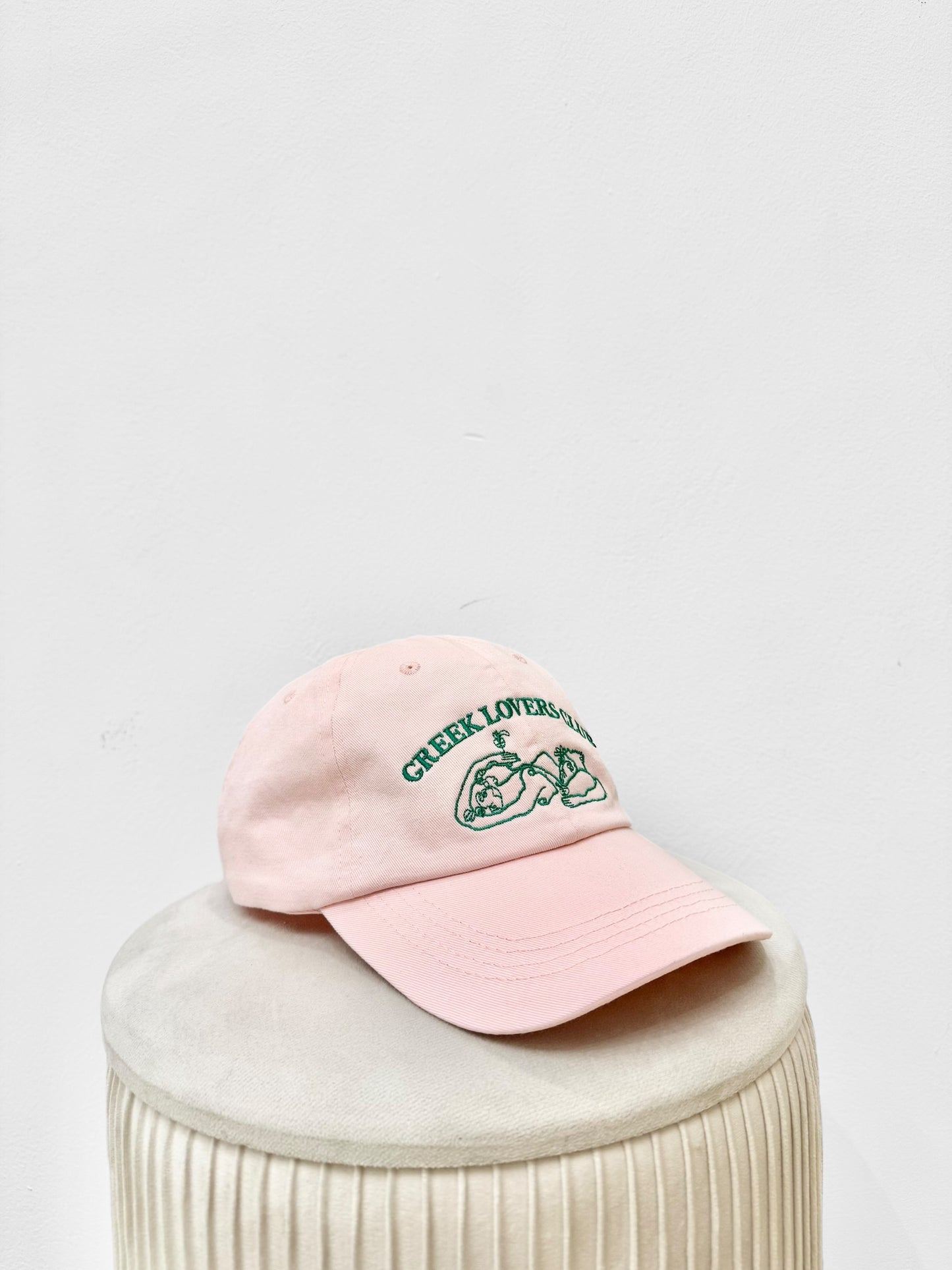 VRYSI BASEBALL CAP - “GREEK LOVERS CLUB” | LIGHT PINK