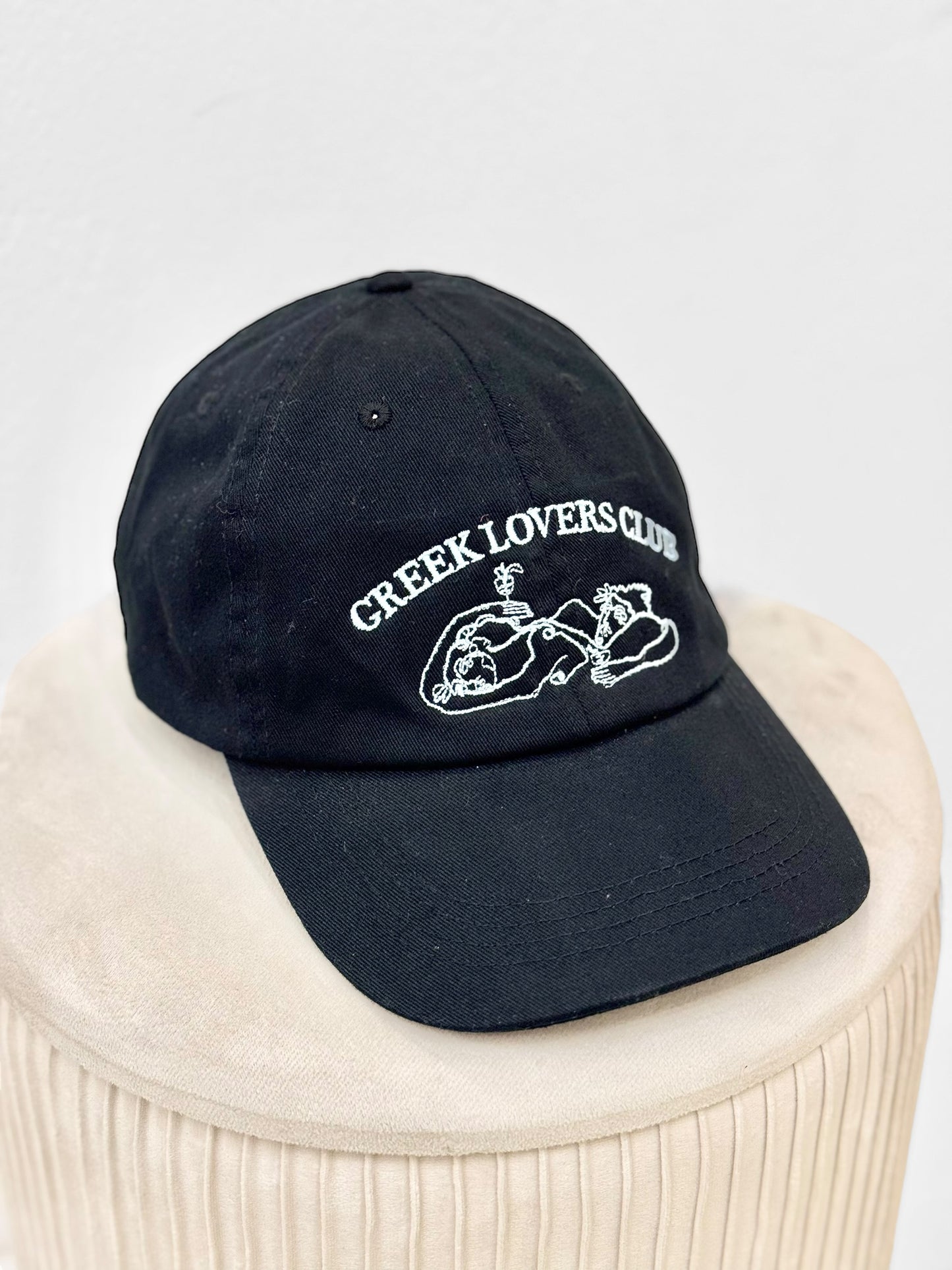 VRYSI BASEBALL CAP - “GREEK LOVERS CLUB” | BLACK