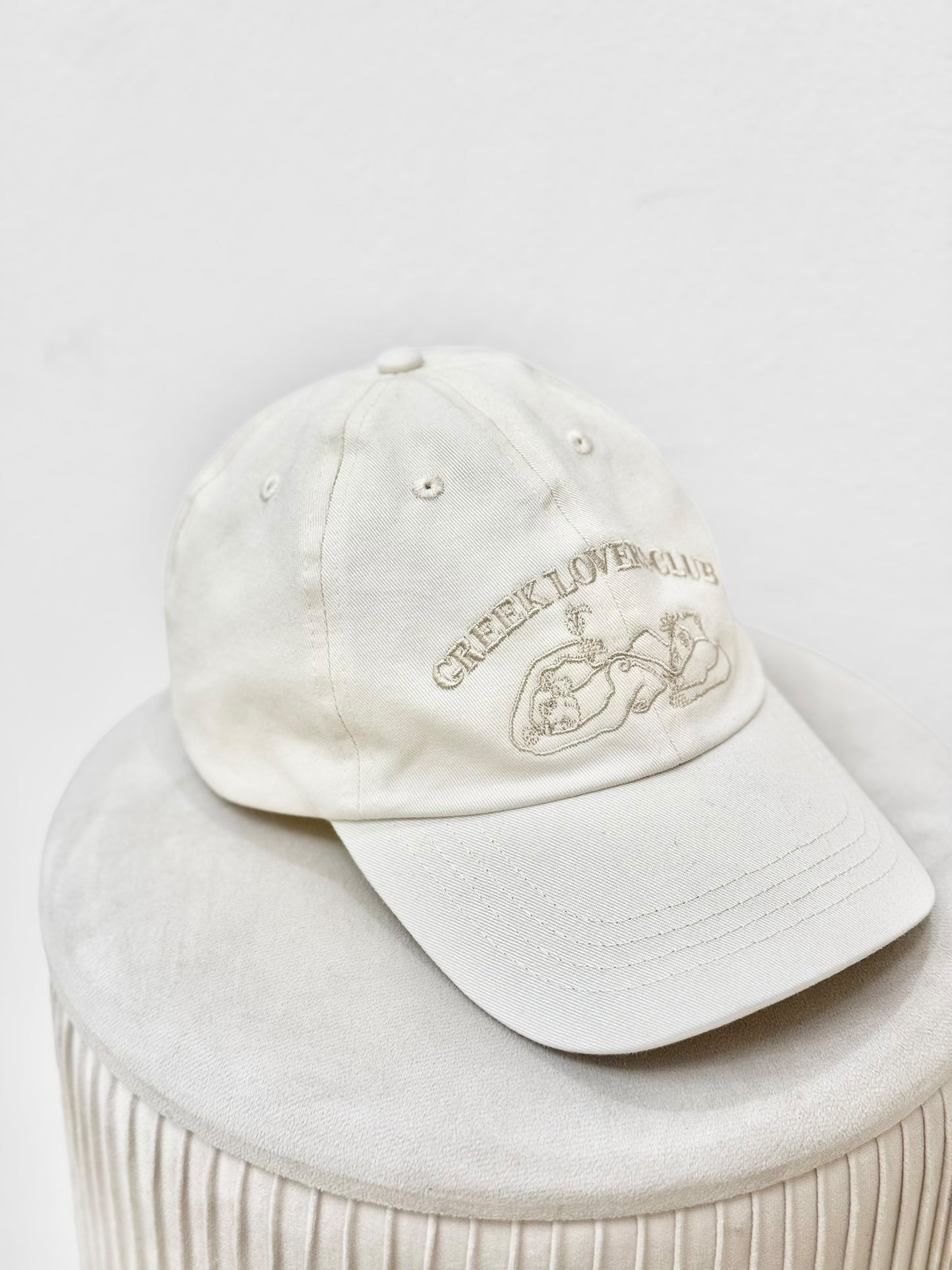 VRYSI BASEBALL CAP - “GREEK LOVERS CLUB” | SOFT BEIGE