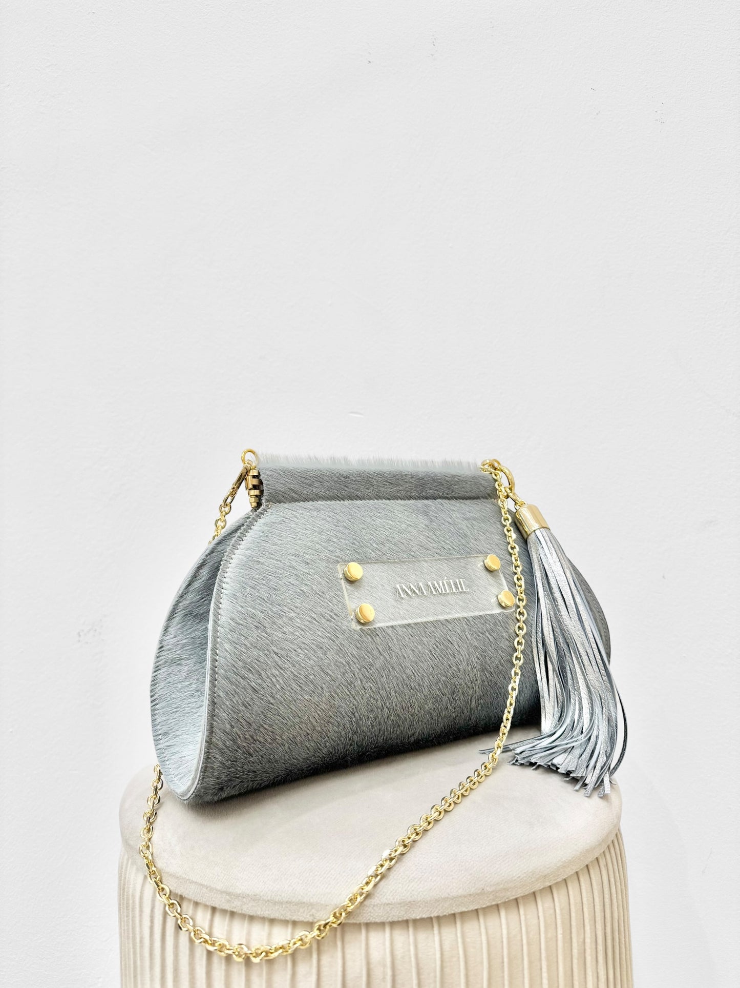 ANGIE BAG - UNIQUE SPECIAL EDITION | GREY COWHAIR