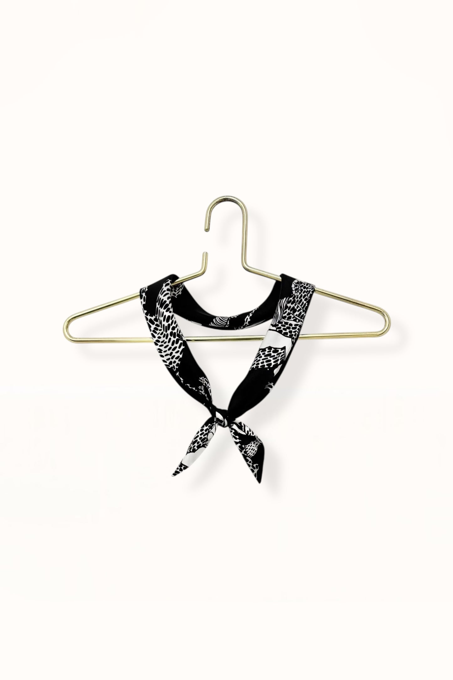 TRIANGLE SILK SCARF - “MYTHOLOGY” PRINT | BLACK