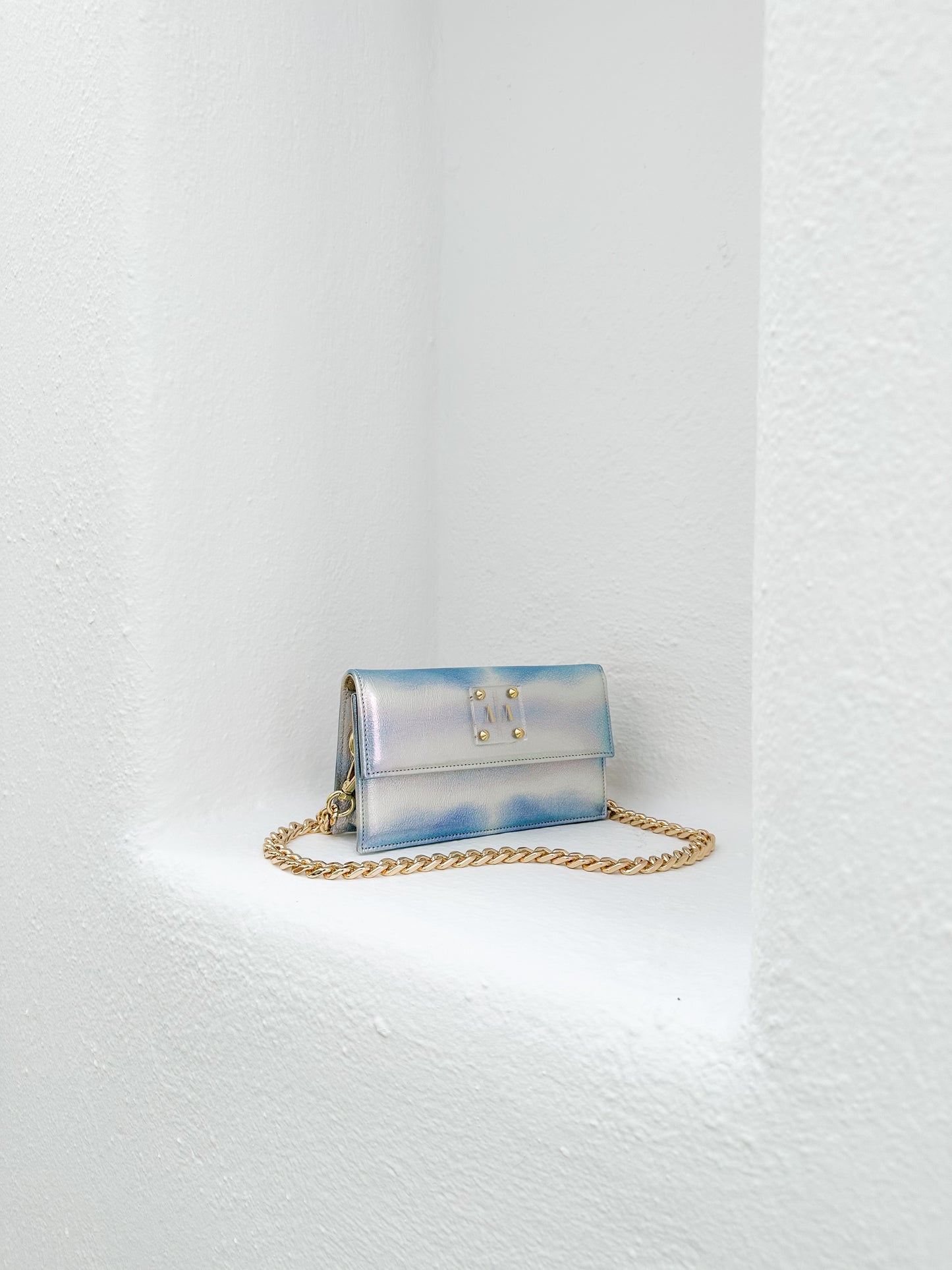 LOULOU BAG | METALLIC TIE-DYE BLUE